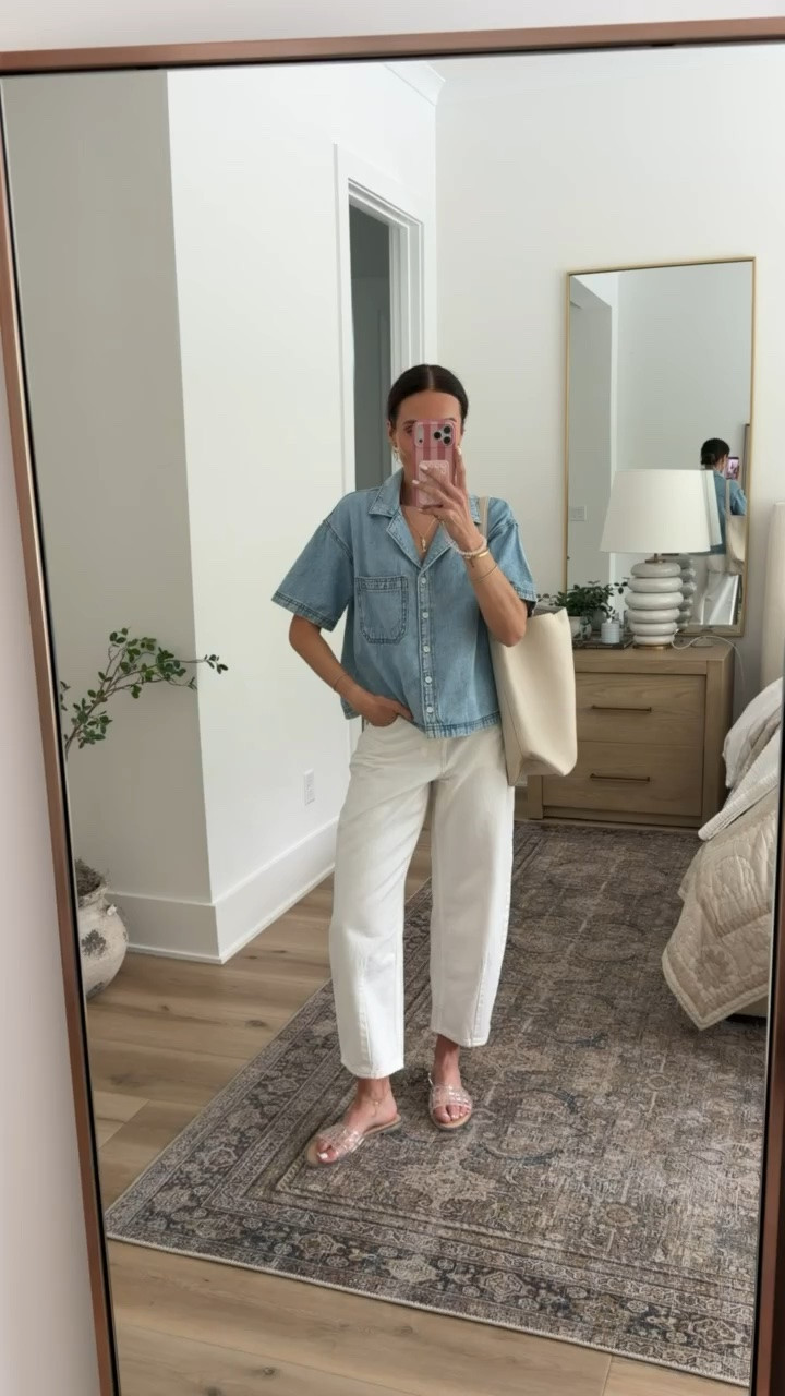 Target new arrivals, I'm wearing XS in denim shirt and size 2 in jeans. Save $15, when you spend $60 on clothing & accessories.

#LTKootd #LTKOver40