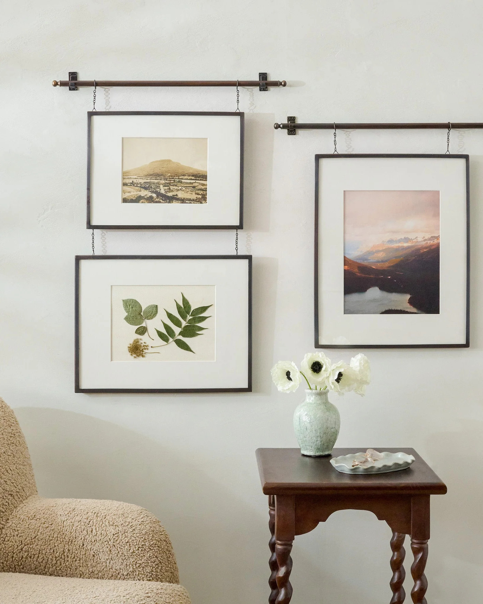 Colleen Antique Bronze Rail Double Picture Frame | Magnolia