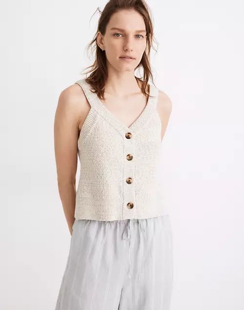 Rainbow Marled Wakefield Button-Front Sweater Tank | Madewell