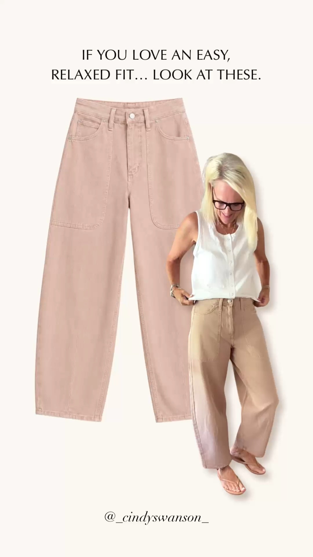 If you’re like me and love a classic, easy outfit, I think you’re going to really like these relaxed-fit pants. I paired them with a simple white top here, but I can already see them with a linen button-down, tank, or cozy sweater when fall rolls around.

💡 LTK MADE EASY
❤️ Heart = Support my posts!
🔖 Save = Get sale & restock alerts
📋 Lists = Keep favorites organized
📲 Share = Send lists and products to a friend. Hello, Christmas List!
💬 Comment = Ask me anything about what I’m wearing.:-)

#LTKootd #LTKOver40