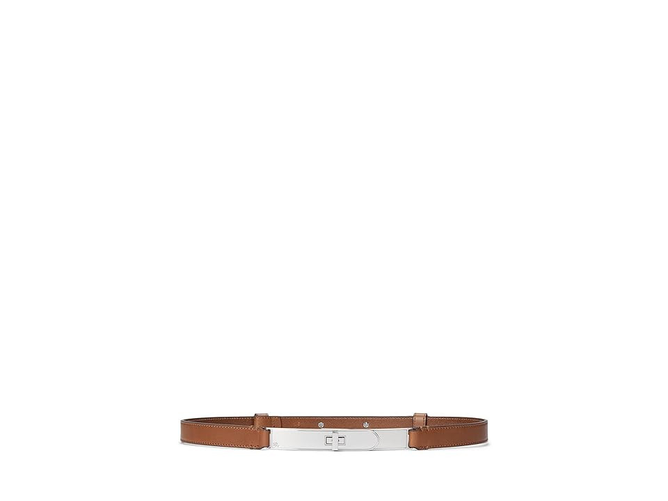 Lauren Ralph Lauren Turn-Lock Leather Women's Belt Women's Belts Cuoio : LG | Zappos