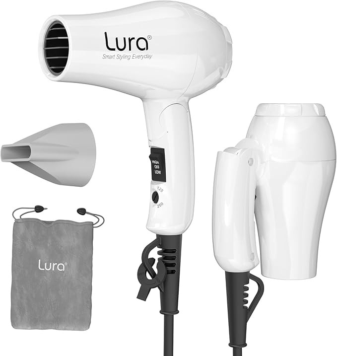 Foldable Travel Hair Dreyr Mini:Dual Voltage Small Lightweight Blow Dryer for International Trave... | Amazon (US)
