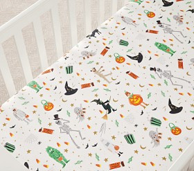 Rifle Paper Co. Halloween Organic Crib Fitted Sheet | Pottery Barn Kids