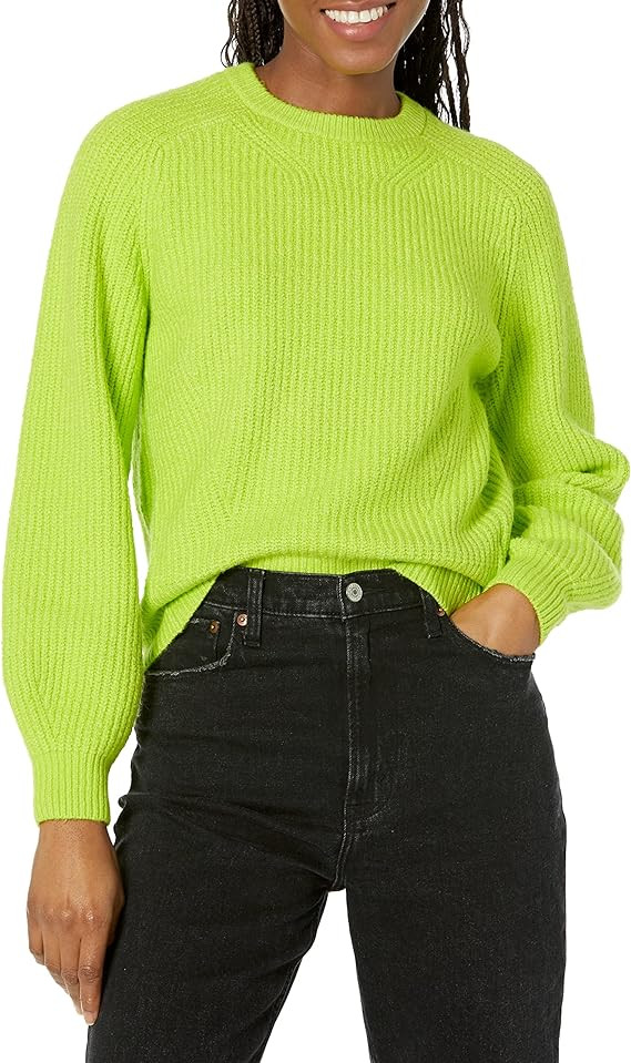 Amazon Essentials Ribbed Long Sleeve Sweaters for Women, Crewneck | Amazon (US)