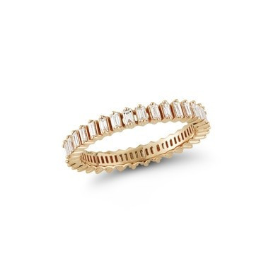 Sadie Pearl Vertical Baguette Eternity Ring | Dana Rebecca Designs
