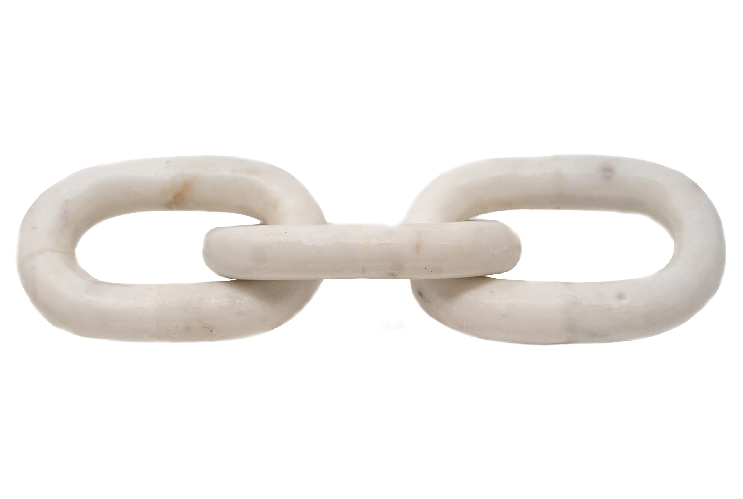 Kristin Décor Rustic Luxury White Marble Chain Link Décor Decorative Object, Marble Décor for ... | Amazon (CA)
