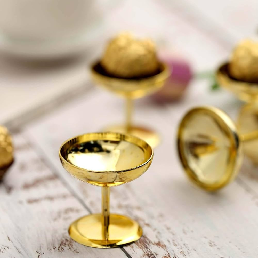 Efavormart 12 Pack 2'' Gold Favor Dessert Cups for Wedding, Birthday, Reception, Buffet, Upscale ... | Amazon (US)