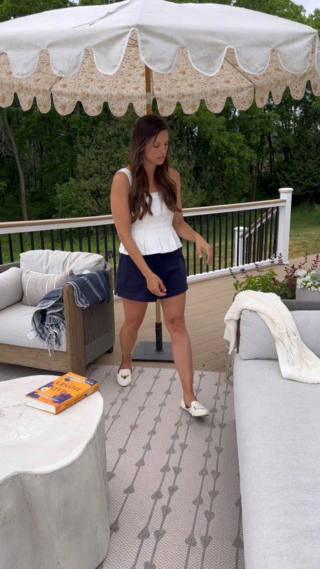 What are you reading? I’m currently reading Mad Honey and it’s goood! Summer nights on the deck are becoming my favorite! #walmartpartner 
My entire outfit is from @walmartfashion How cute are these shoes and this sweater? I mean come on 😍#walmartfashion 

#LTKfit #LTKstyletip #LTKsalealert