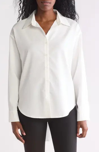 PATRIZIA LUCA Oversize High-Low Button-Up Shirt | Nordstromrack | Nordstrom Rack