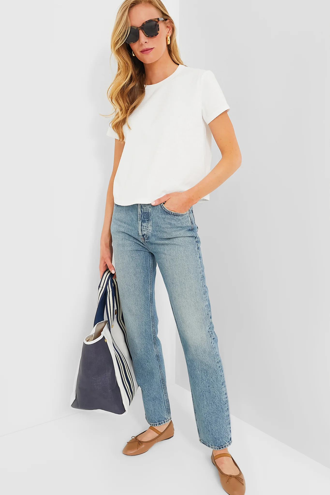 White Parker Classic Fit Tee | Tuckernuck (US)