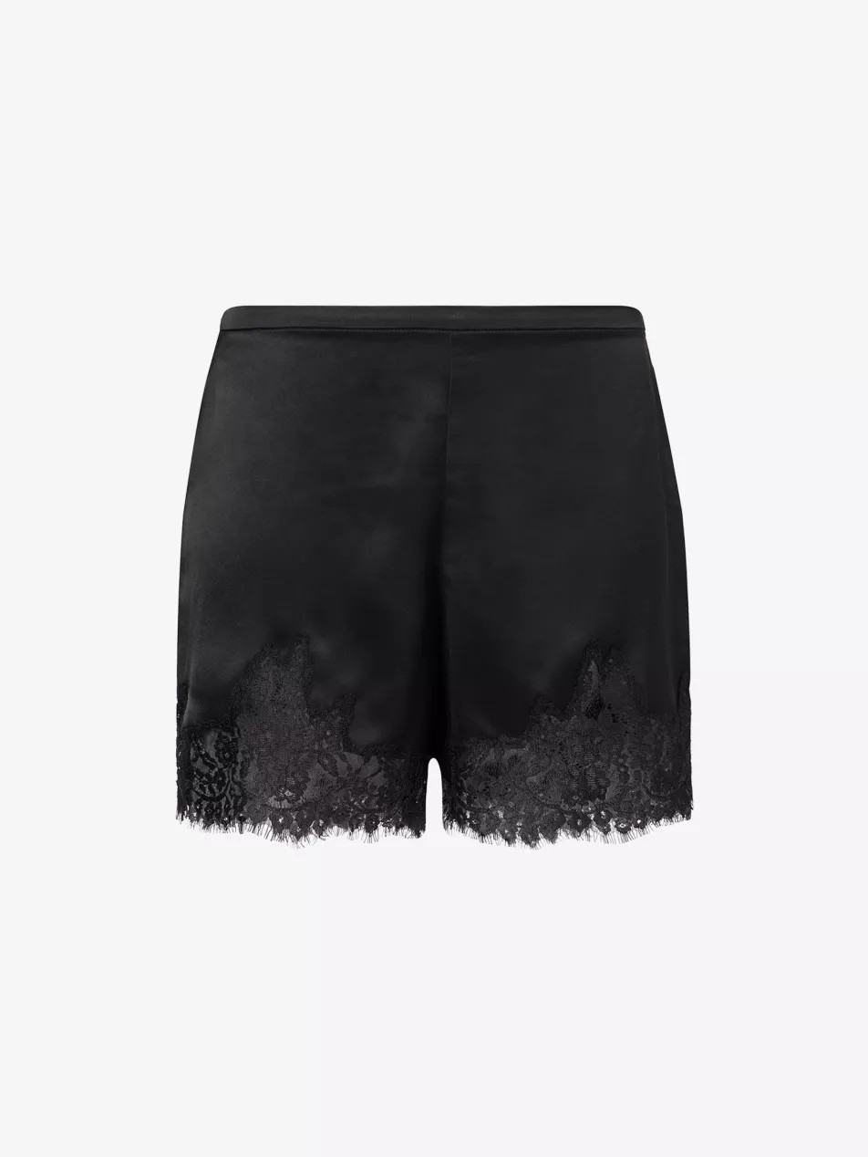 Fern Lace-Trim Satin Shorts | Selfridges