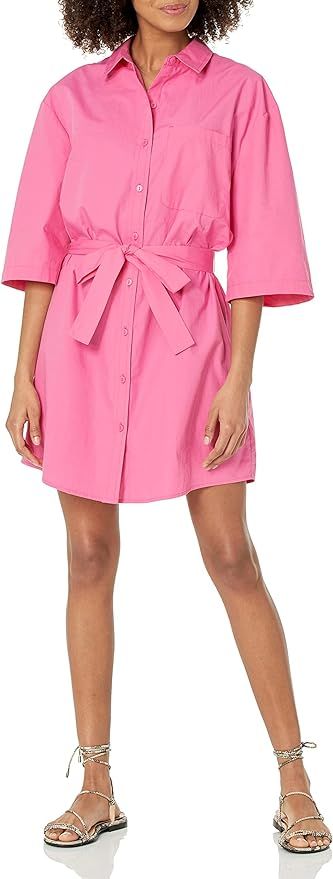 The Drop Women's Dakota Belted Mini Shirt Dress | Amazon (US)