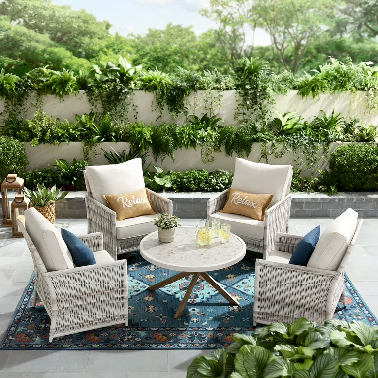 Better Homes & Gardens Paige 5 Piece Outdoor Dining Set | Walmart (US)