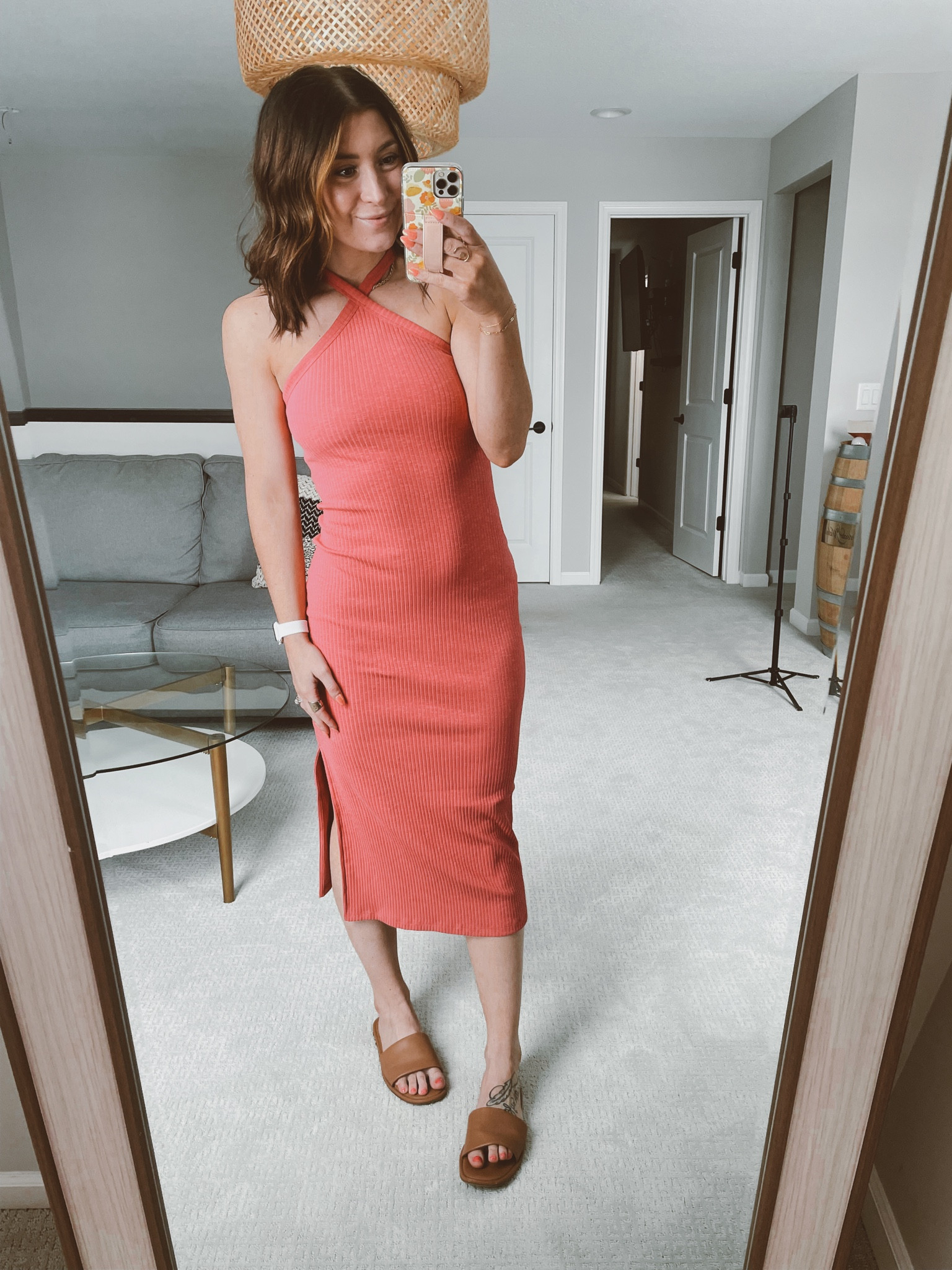 How perfect is this dress for spring! I love the halter top style and that it has a built in bra so no worrying about straps showing! Wearing a size small! 

#LTKSeasonal #LTKstyletip #LTKunder50