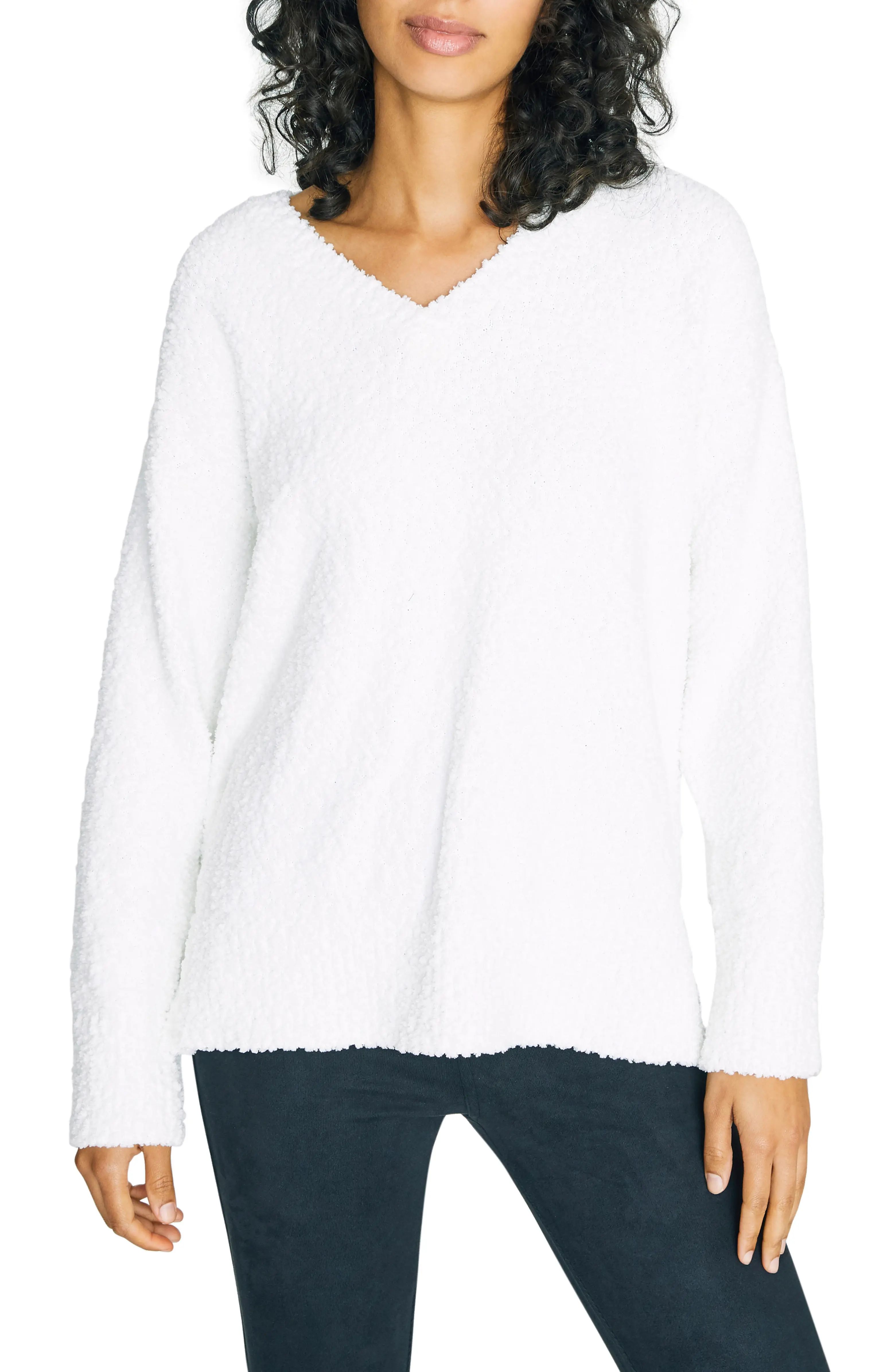 V-Neck Teddy Sweater | Nordstrom