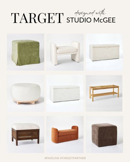 Target Studio McGee, upholstered cube ottoman, slipcover ottoman, Sherpa bench, woven bench, round ottoman 

#LTKsalealert #LTKstyletip #LTKhome