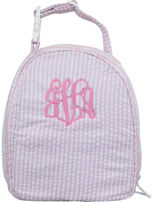 Pink Seersucker Lunch Box | Cecil and Lou