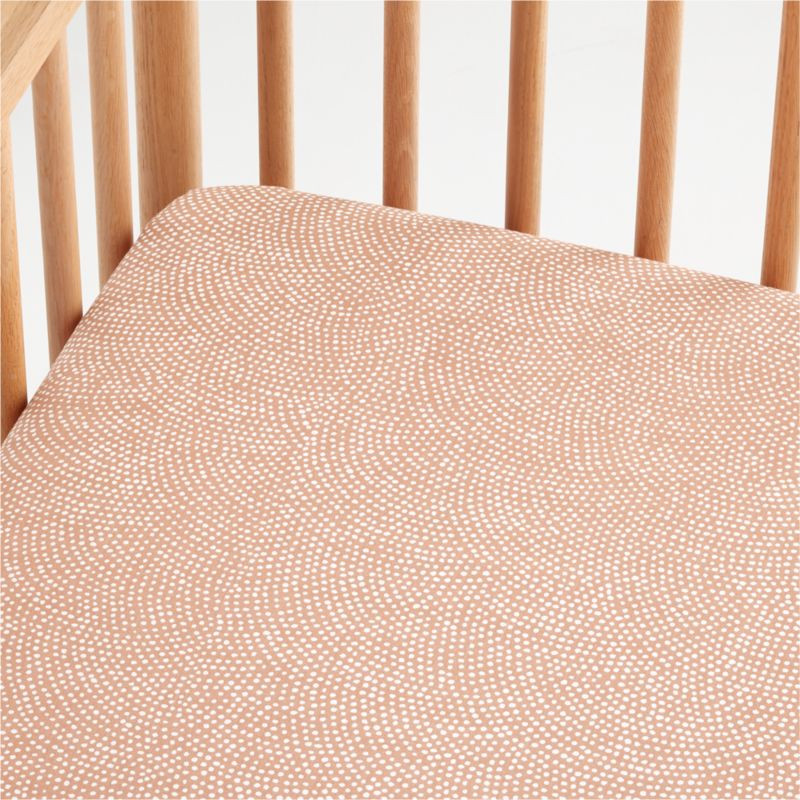 Modern Batik Organic Clay Baby Crib Fitted Sheet by Leanne Ford + Reviews | Crate & Kids | Crate & Barrel