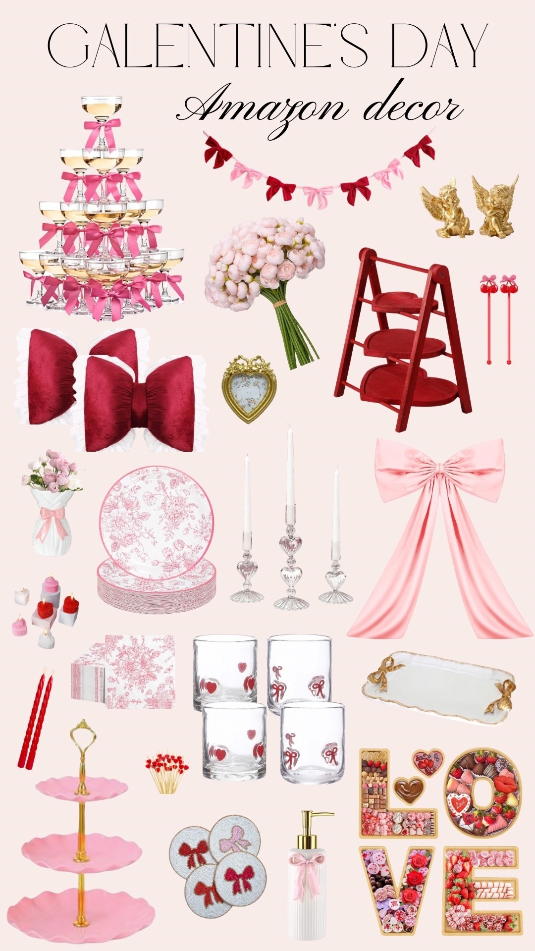 Affordable amazon finds for the perfect Galentine’s Day celebration! #GalentinesDay #ValentinesDay #Seasonal #Hosting #Valentine #Pink #Red #CoquetteDecor #HomeDecor 

#LTKHome #LTKSeasonal #LTKHoliday