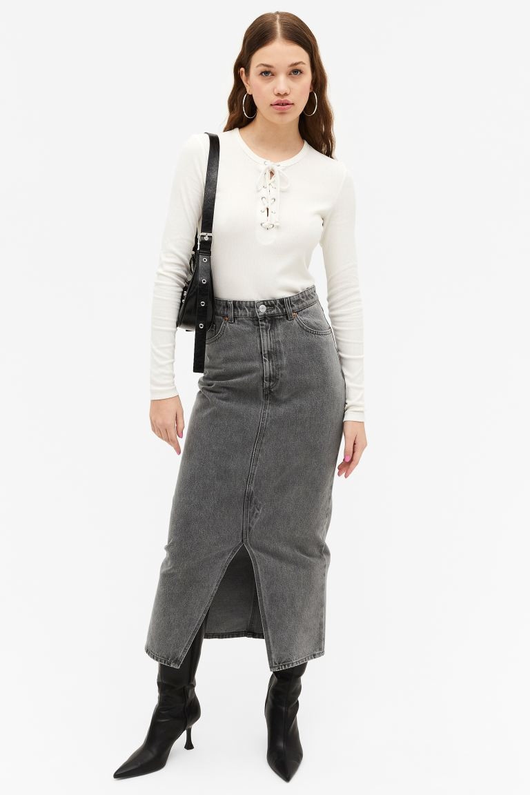 Jeansrock in Midilänge | H&M (DE, AT, CH, NL, FI)