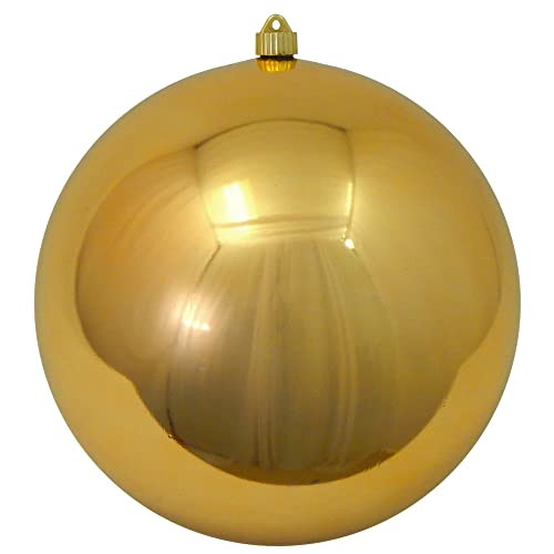 Christmas By Krebs 12" (300mm) Shiny Gilded Gold [1 Piece] Extra Large Solid Oversized Huge Big Outdoor Plastic, UV Ball Ornament Hanging Tree Decorations | Amazon (US)
