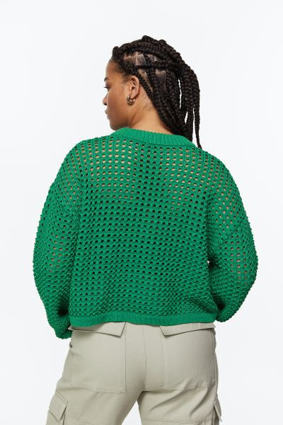 Pointelle-knit Sweater | H&M (US + CA)