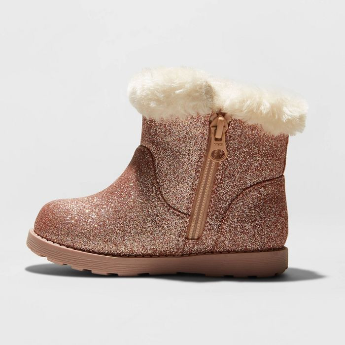 Toddler Girls' Oriole Shearling Boots - Cat & Jack™ | Target