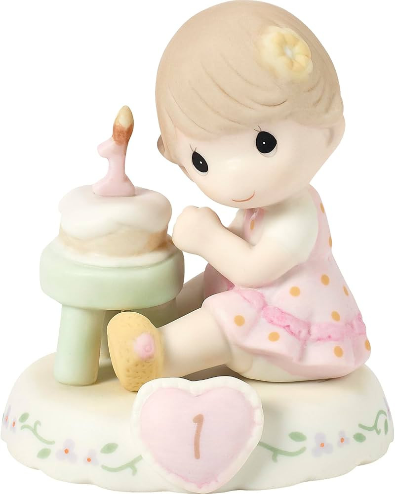 Precious Moments Age 1 Growing in Grace Figurine \u2013 Hand-Painted Bisque Porcelain Brunette Gi... | Amazon (US)