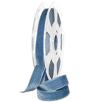 Morex Nylvalour Swiss Velvet Ribbon, Nylon, 5/8 inch by 11 Yard, Williamsburg Blue | Amazon (US)