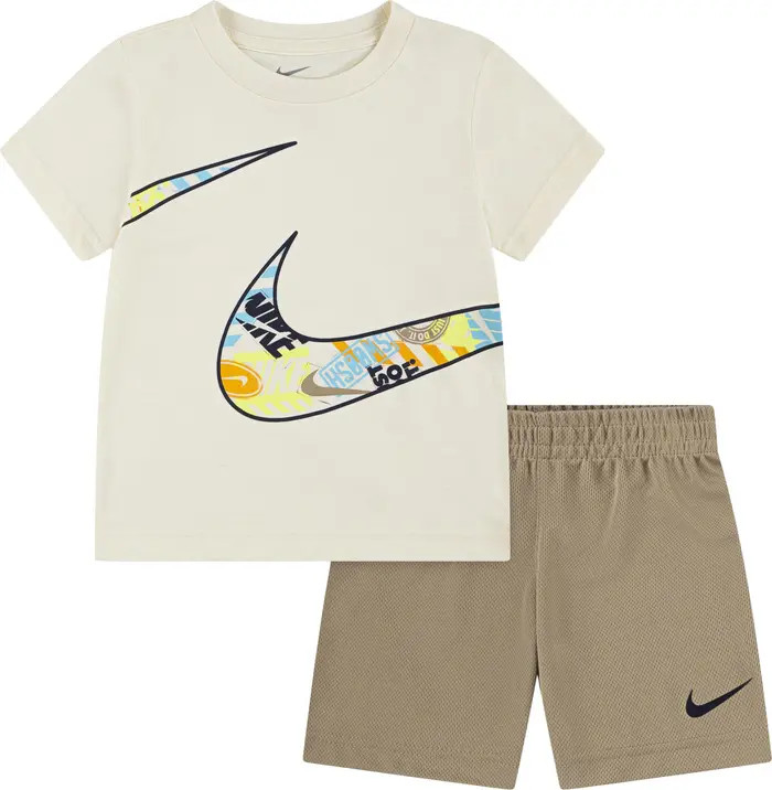 Kids' Cotton Blend Graphic T-Shirt & Shorts Set | Nordstrom Rack