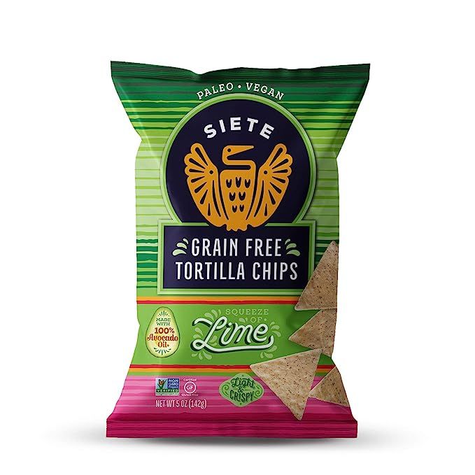 Siete Lime Grain Free Tortilla Chips, 5 oz bags (1 PACK) | Amazon (US)