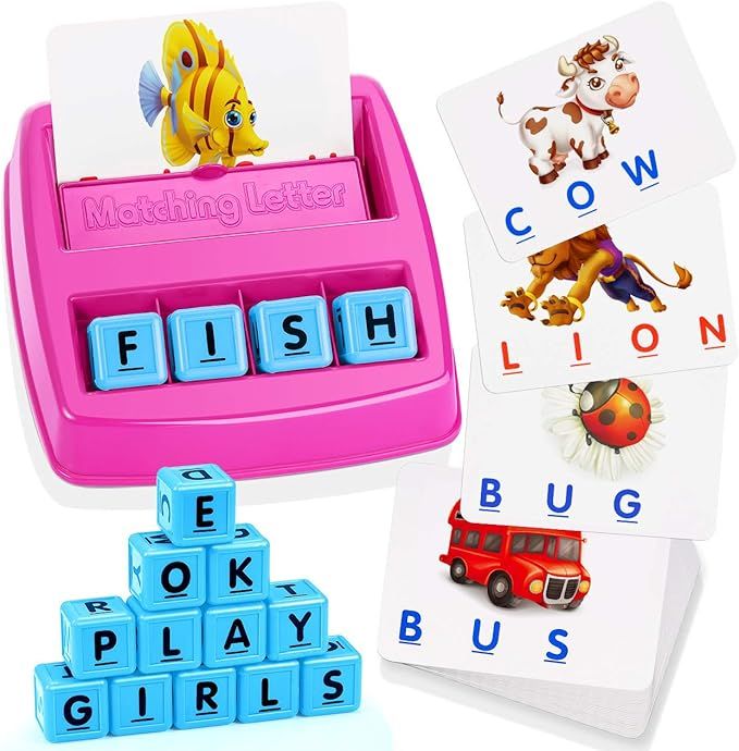 SAITCPRY Toys for 3-8 Year Old Boys Girls Educational Learning Toys Flash Cards Matching Letter G... | Amazon (US)