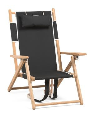 27x35 Tommy Rivie 5 Position Hardwood Backpack Beach Chair | TJ Maxx