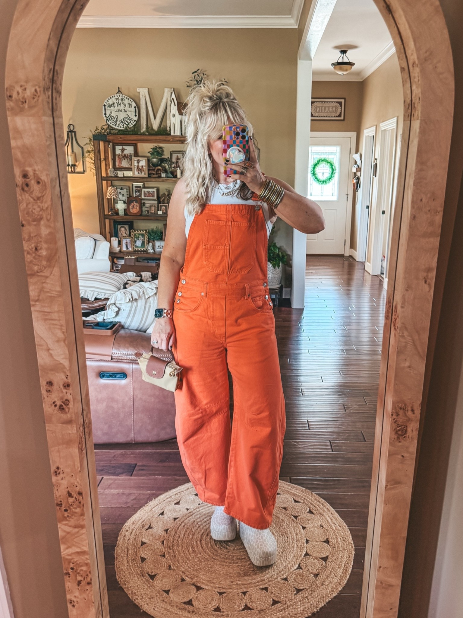 These are my fav overalls that now have in 4 colors! This orange is perfect for fall and ON SALE for $51 regular $148! 
I’m in my true size medium.

#LTKootd #LTKOver40 #LTKSaleAlert