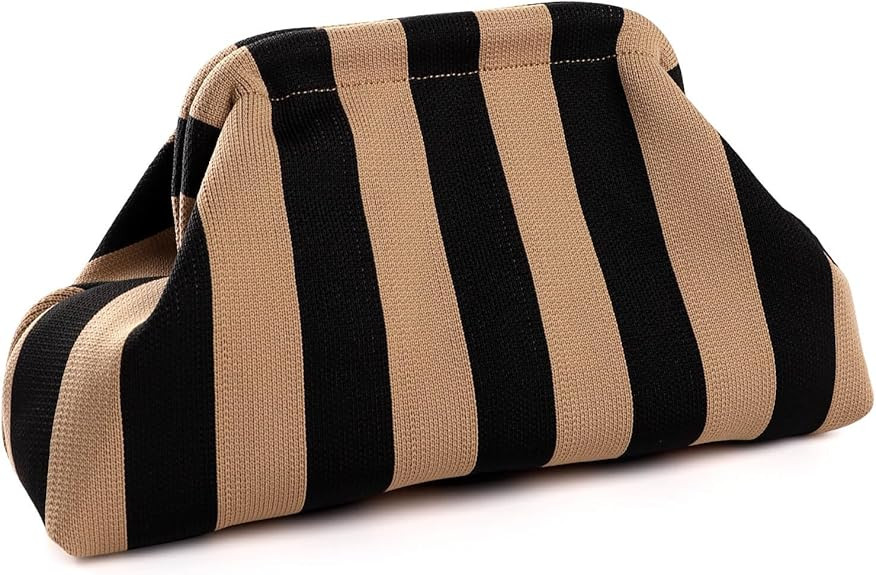 Woven Dumpling Bags for Women Pink and Green Purse Colorblock Clutch Crochet Purses Handbags Summ... | Amazon (US)