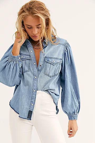 With Love Denim Top | Free People (Global - UK&FR Excluded)