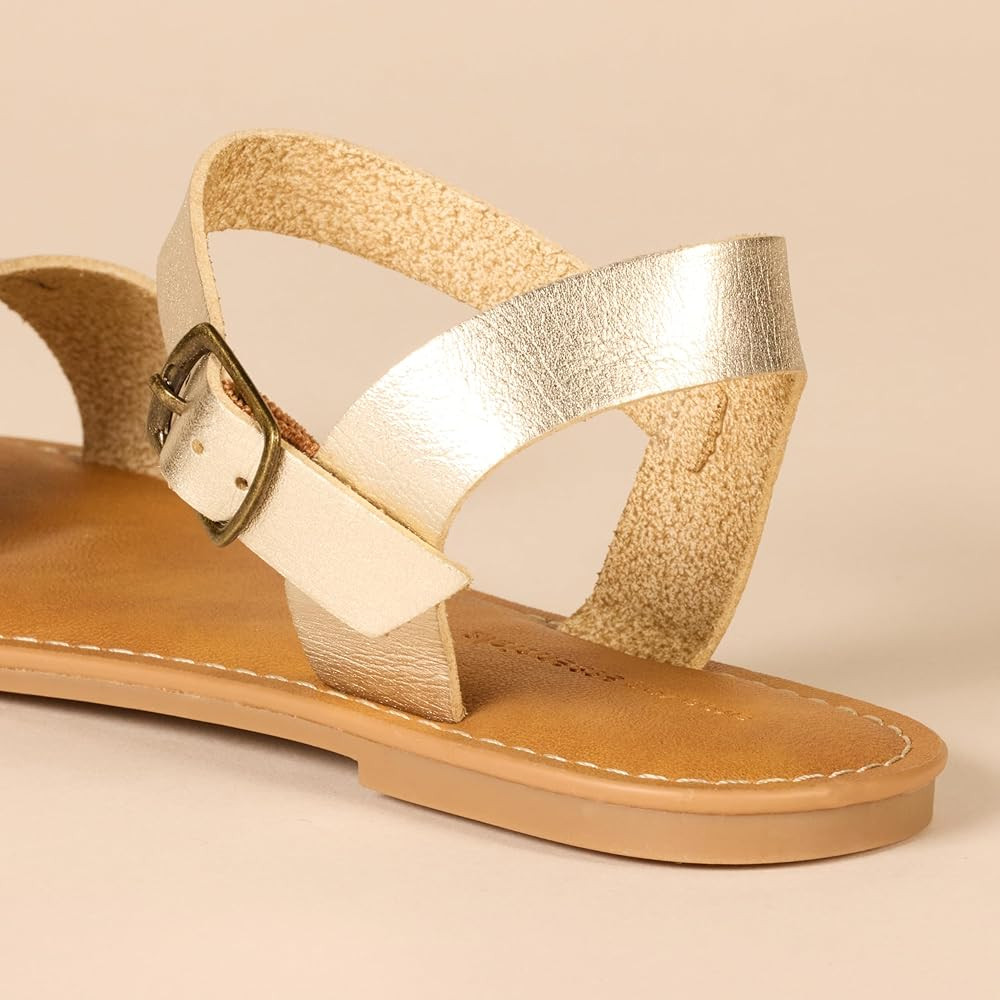 Amazon Essentials Women's Two Strap Buckle Sandal | Amazon (US)