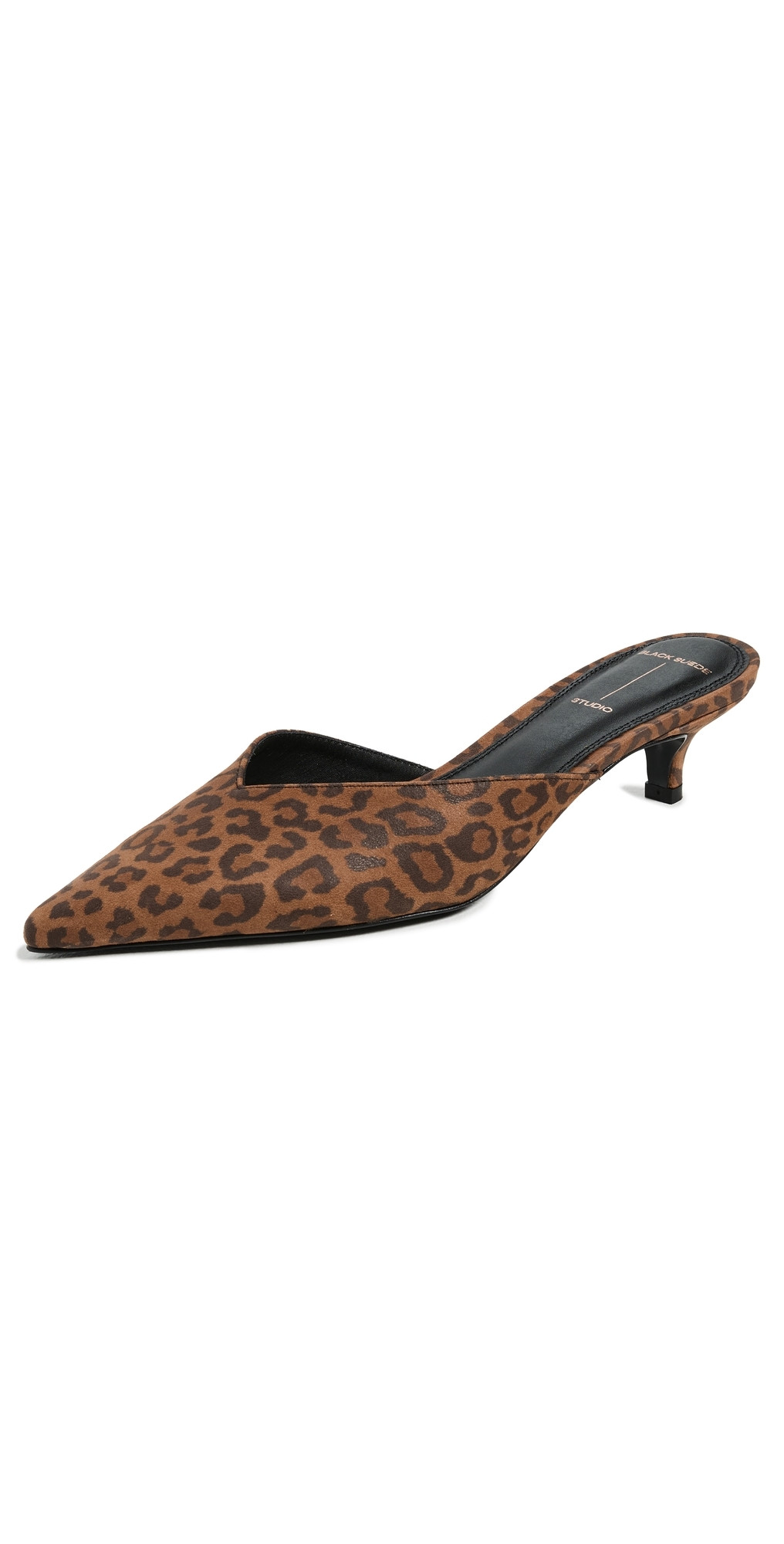 Black Suede Studio Sofia Suede Heels Leopard Nubuck 35.5 | Shopbop