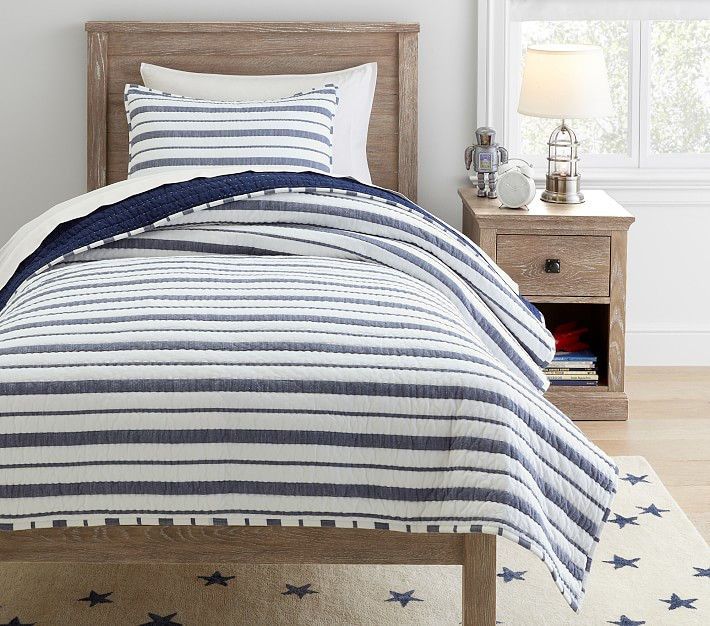 Yarn-Dyed Stripe Quilt & Shams | Pottery Barn Kids