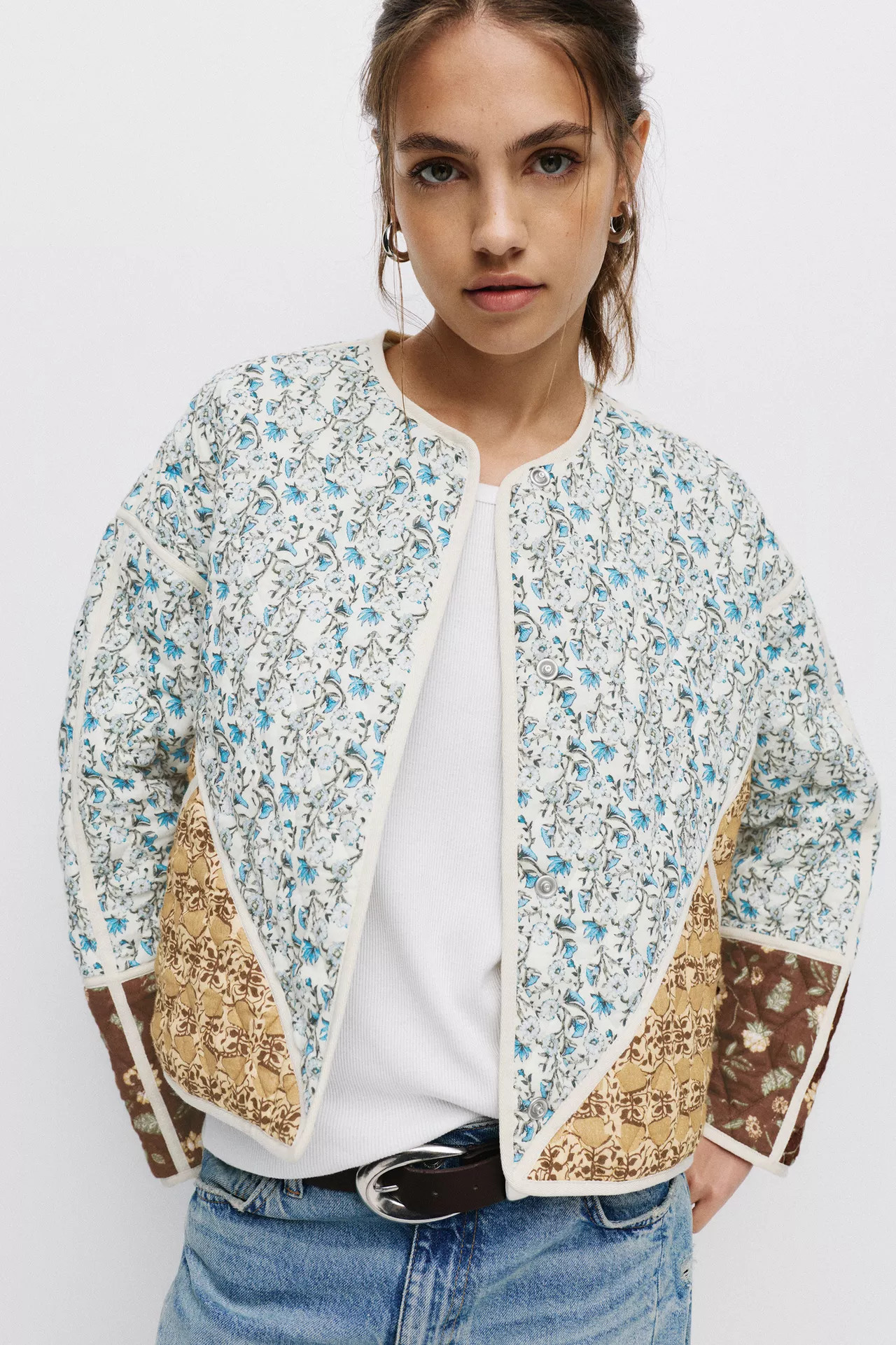 Patchwork-Steppjacke | PULL and BEAR DE