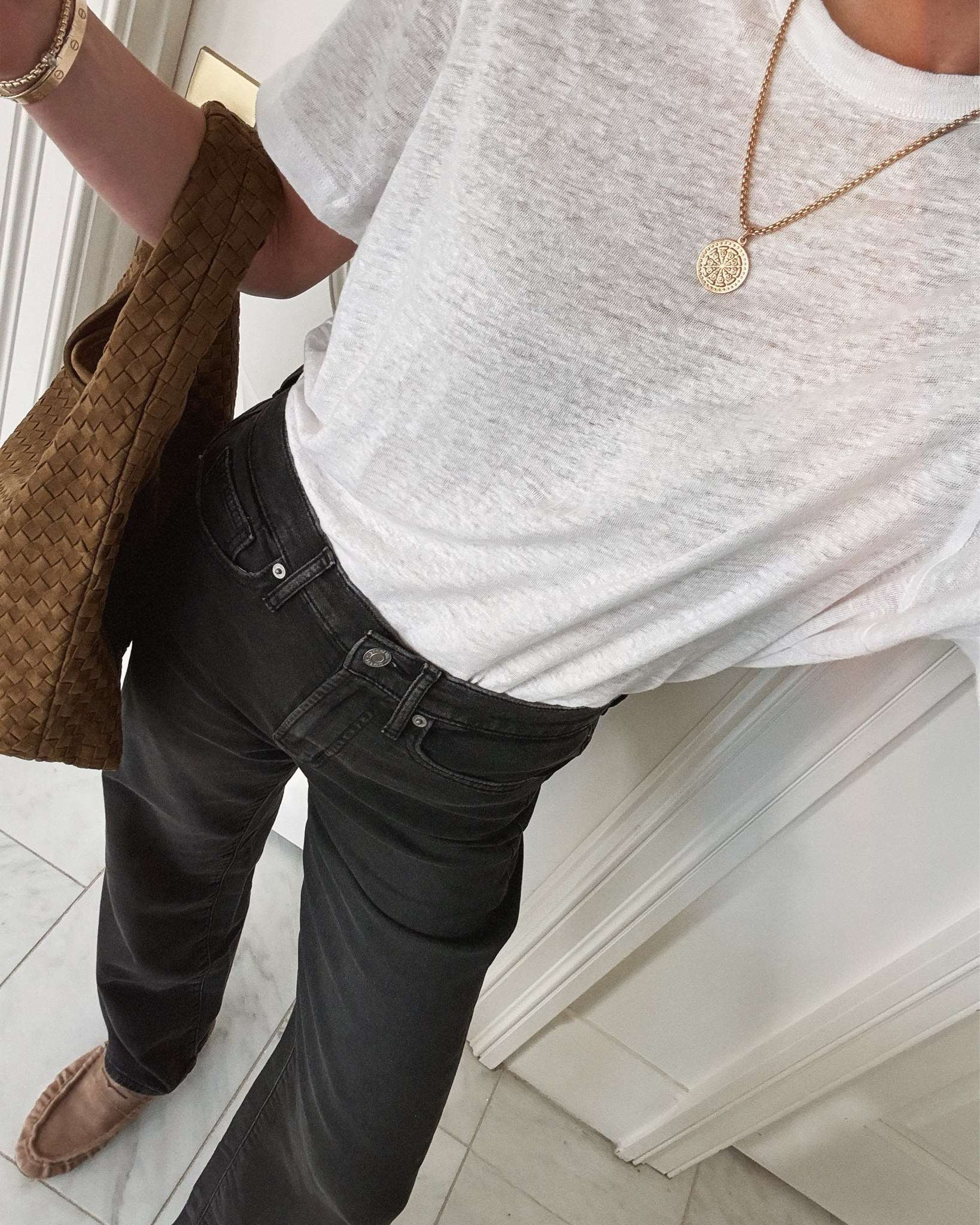 The $50 sweatpant jeans in the black wash. Fit tts