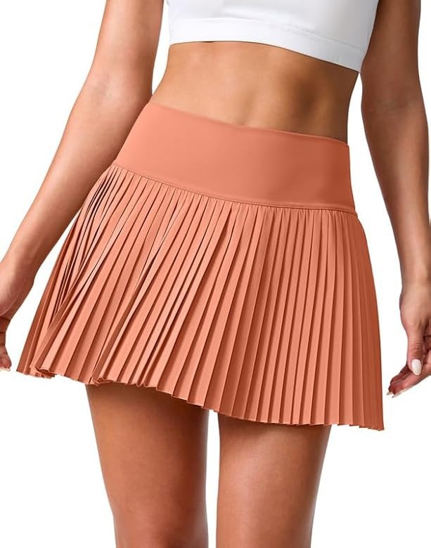 SANTINY Pleated Tennis Skirt for Women with Pockets Shorts Women's High Waisted Lightweight Athle... | Amazon (US)