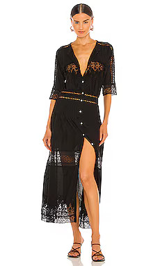 LoveShackFancy Beth Dress in Black from Revolve.com | Revolve Clothing (Global)