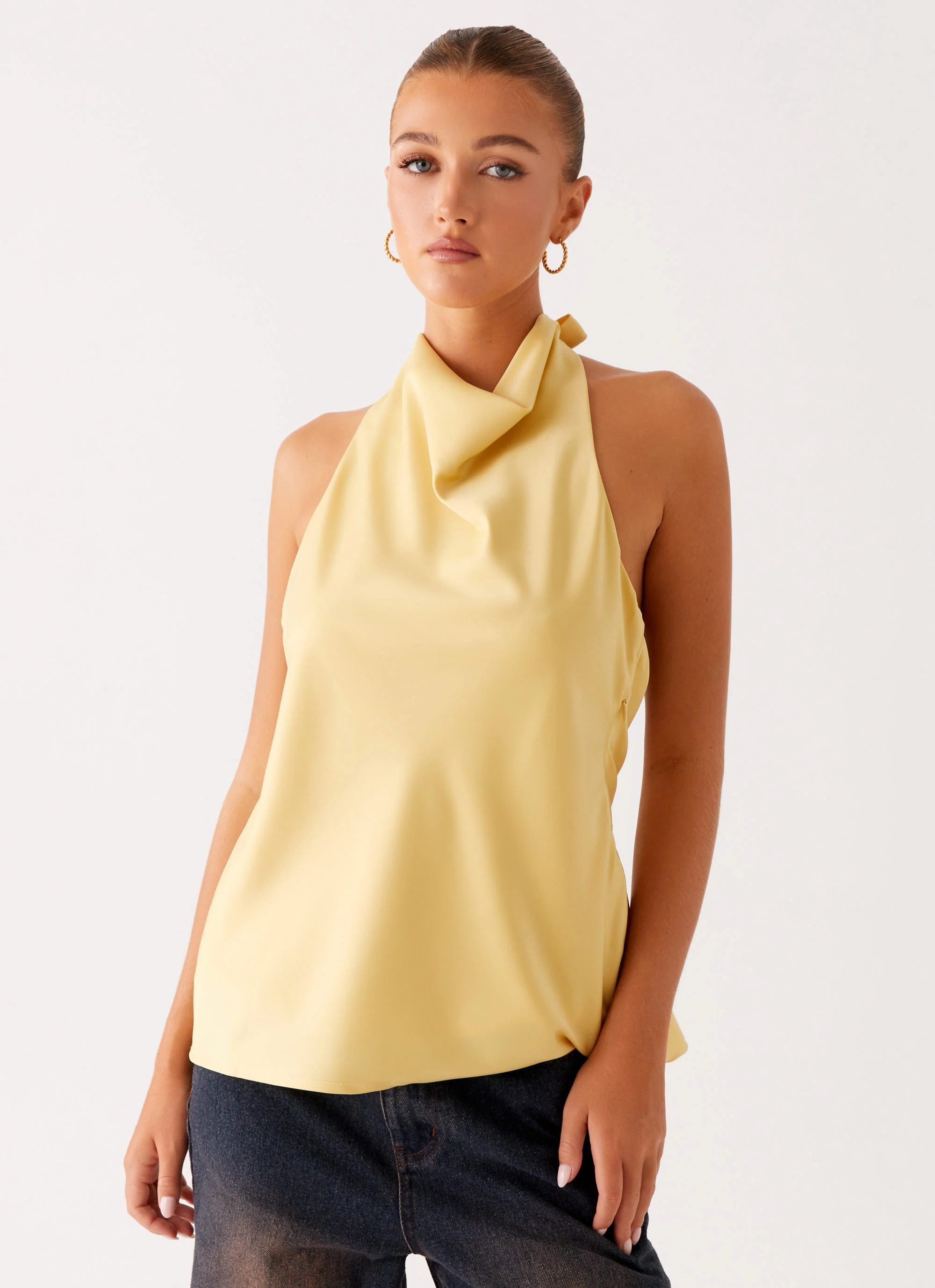 Carsen Halter Top - Yellow | Peppermayo (Global)