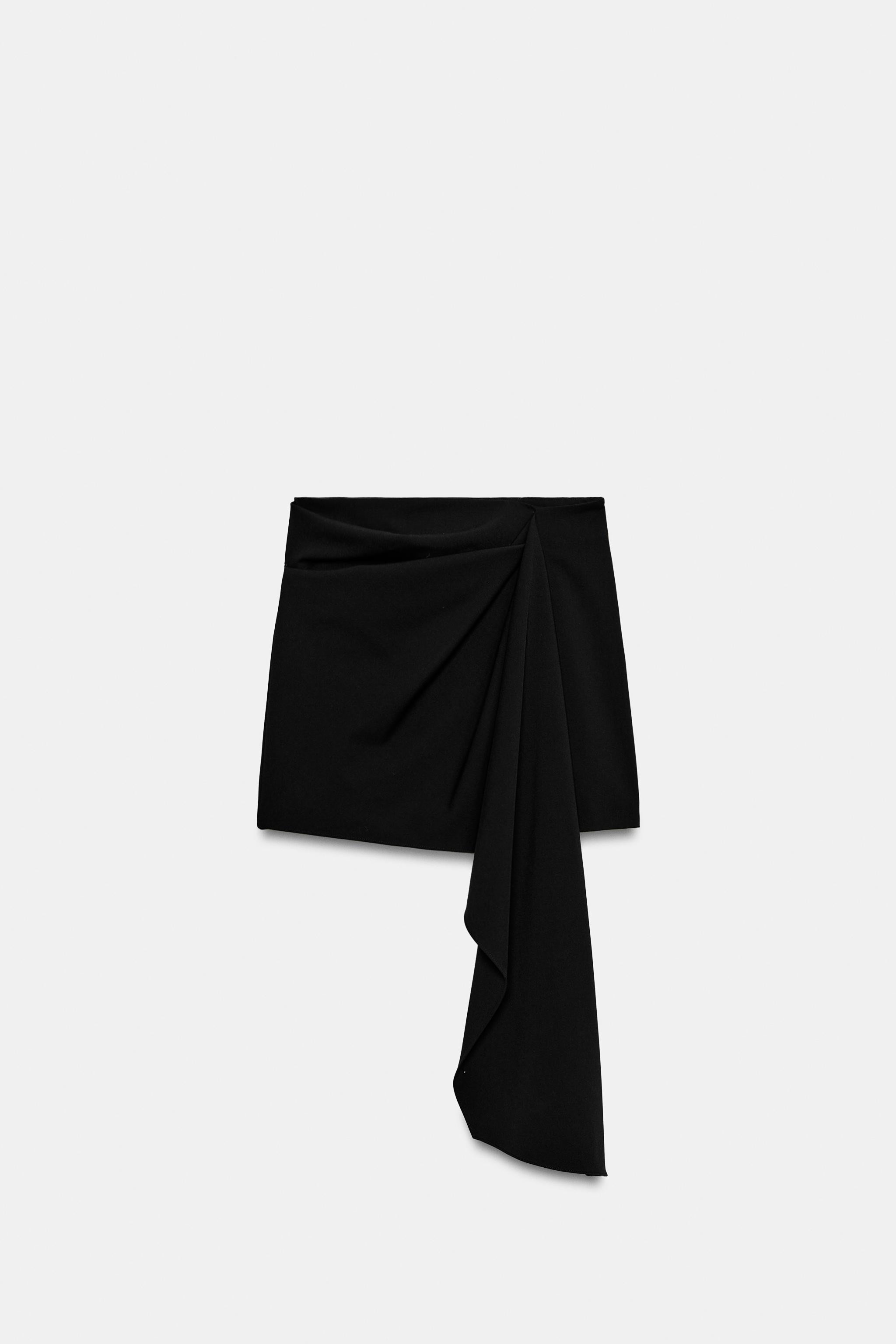 ZW COLLECTION ASYMMETRIC SHORT SKIRT | Zara US