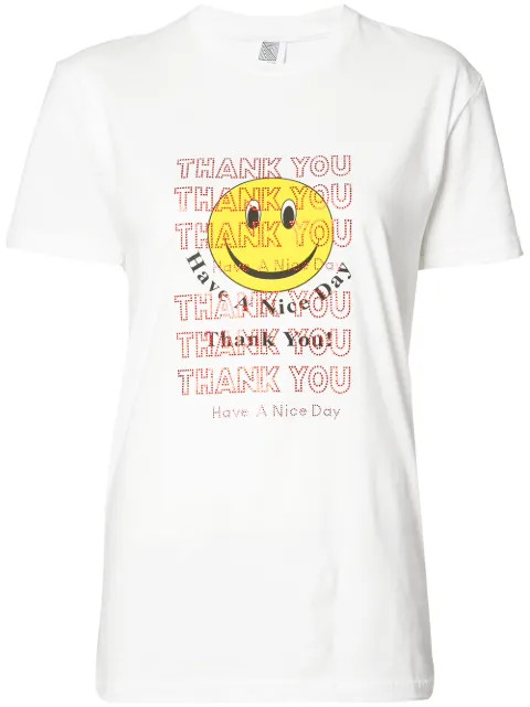 'Thank You Smiley Face' T-shirt | FarFetch US