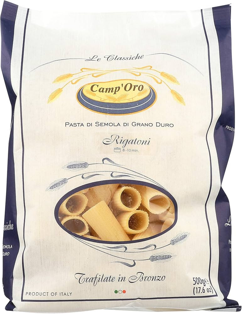 Camp'Oro Le Classiche Italian Bronze Die Cut Pasta, Rigatoni, 17.6 Ounce (Pack of 10) | Amazon (US)