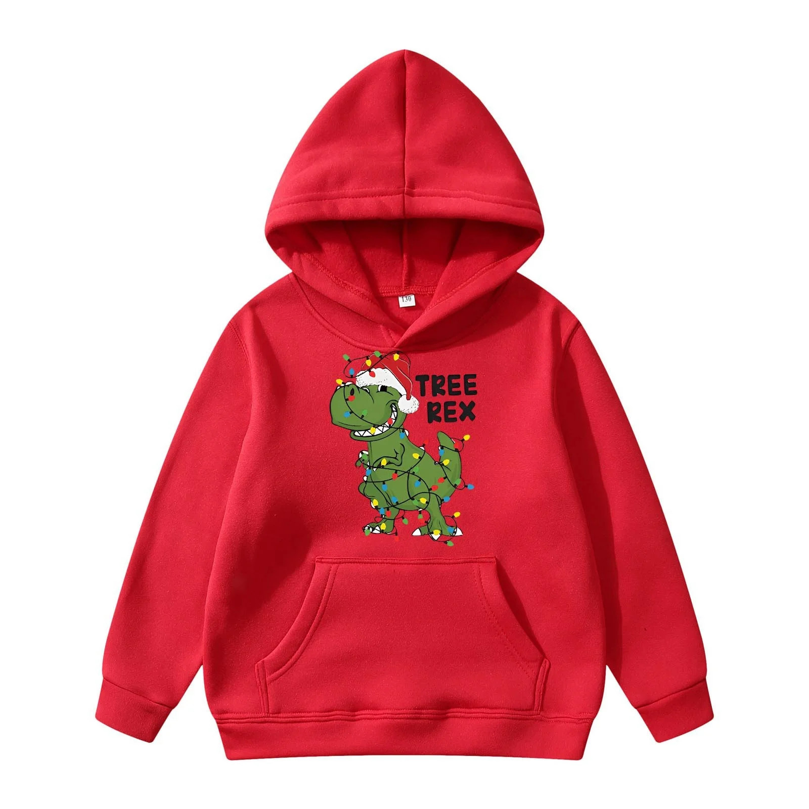 Kids Sweatshirts Christmas Hooded Pullover Casual Dinosaur Print Pocket Decoration Hoodies Boys R... | Walmart (US)