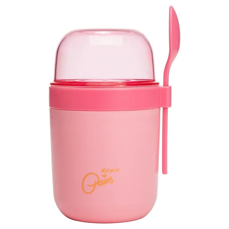 Paris Hilton Snack Cup with Spoon, Snacks On-The-Go, Pink | Walmart (US)