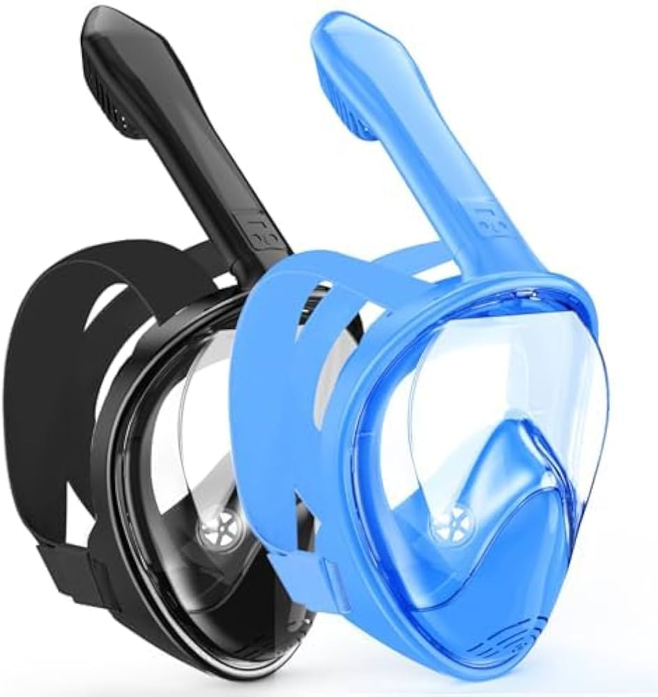 Kids Snorkel Mask Full Face, Snorkeling Gear for Kids with Camera Mount, 180 Degree Panoramic Vie... | Amazon (US)